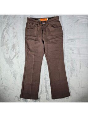Vintage 1997 Levi's SilverTab Flare Leg Brown Polyester Pants (Juniors 9 Short)